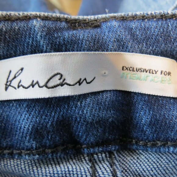 Kancan Jeans Medium Wash Whiskers Raw Hem Ankle Length 39840 Size 14 - Picture 6 of 9